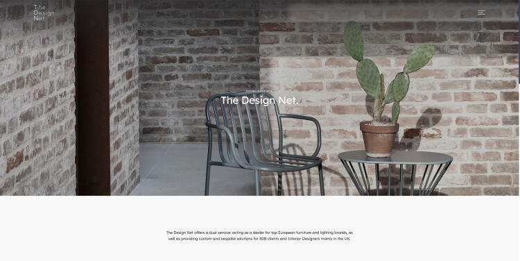 Home page of The Design Net website