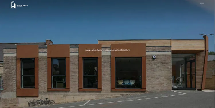 Home page of William Green Architects website