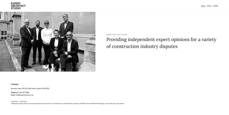 Home page of Expert Architects website