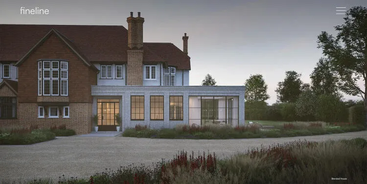 Home page of Fineline Architects website