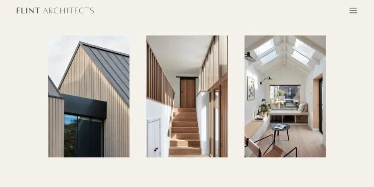Home page of Flint Architects website
