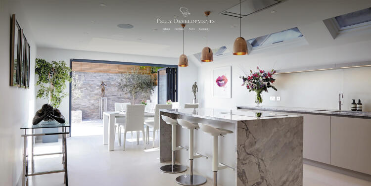 Home page of Pelly Developments website