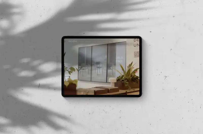 mockuuups ipad pro mockup on light background landscape shadow 2