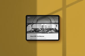 mockuuups ipad pro mockup on yellow background landscape shadow 1