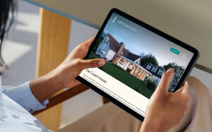 mockuuups ipad air mockup in female hand at modern home