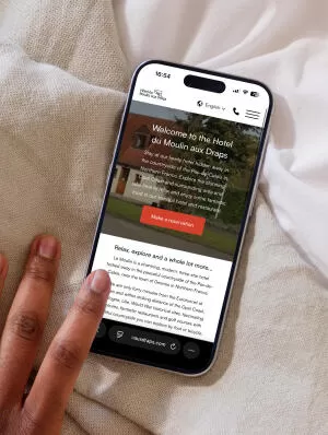 mockuuups iphone 15 pro mockup in a relaxed home setting