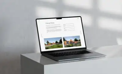 mockuuups macbook pro mockup on a polished marble surface