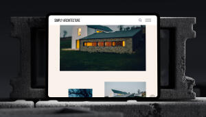 mockuuups ipad pro mockup with concrete blocks in the background