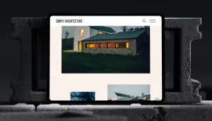 mockuuups ipad pro mockup with concrete blocks in the background