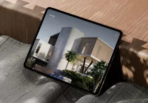 mockuuups free ipad pro mockup on textured fabric and wooden surface